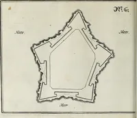 An illustration from Newes itinerarium Italiae : in welchem der Reisende nicht allein gründtlichen Bericht, durch die herzlichste namhaffteste Örter Italiae sein Reiss wol zubestellen, sonder es wirdt jhme auch gantz eygentlich beschriben, was allda als in einem Lustgarten di Europe ... an Sitten vnd Gewonheiten, im Geistlichen vnd Politischen, an mechanischen Wercken zu Land vnd zu Wasser, vnd also an Gebäwen ... denckwürdig zu sehen : alles ... an Tag gegeben ... (1627)