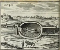 Picture 21 of 39 from Newes itinerarium Italiae : in welchem der Reisende nicht allein gründtlichen Bericht, durch die herzlichste namhaffteste Örter Italiae sein Reiss wol zubestellen, sonder es wirdt jhme auch gantz eygentlich beschriben, was allda als in einem Lustgarten di Europe ... an Sitten vnd Gewonheiten, im Geistlichen vnd Politischen, an mechanischen Wercken zu Land vnd zu Wasser, vnd also an Gebäwen ... denckwürdig zu sehen : alles ... an Tag gegeben ... (1627), leaf 238
