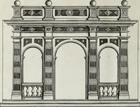 Picture 34 of 39 from Newes itinerarium Italiae : in welchem der Reisende nicht allein gründtlichen Bericht, durch die herzlichste namhaffteste Örter Italiae sein Reiss wol zubestellen, sonder es wirdt jhme auch gantz eygentlich beschriben, was allda als in einem Lustgarten di Europe ... an Sitten vnd Gewonheiten, im Geistlichen vnd Politischen, an mechanischen Wercken zu Land vnd zu Wasser, vnd also an Gebäwen ... denckwürdig zu sehen : alles ... an Tag gegeben ... (1627), leaf 320