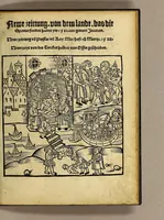 An illustration from Newe Zeittung. Von dem Lande. Das die Sponier funden haben ym 1521. Iare genant Jucatan. ; Newe Zeittung vo[n] Prussla, vo[n] Kay: Ma: Hofe 18 Martze. 1522.; Newe Zceyt von des Turcken halben von Offen geschrieben (1552)