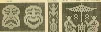 An illustration from The new filet crochet book; original designs which may be used also for cross-stitch and beadwork, with patterns represented in a new way (1912)