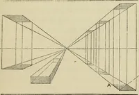 An illustration from A new manual of perspective: containing remarks on the theory of the art, and its practical application in the procudtion of drawings ... Illustrated by numerous engravings (1849)