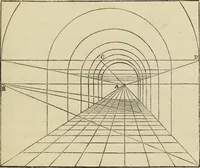 An illustration from A new manual of perspective: containing remarks on the theory of the art, and its practical application in the procudtion of drawings ... Illustrated by numerous engravings (1849)