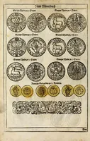 Picture 19 of 35 from New Müntz Buech : darinnen allerley gross vunnd kleine, silberne vnd guldene Sorten, vmb wichtiger Vrsach willen also fürgestelt werden, vnd erstlich der Römischen Kayserlichen vnd Königlichen Mayestat ... : darneben auch bäpstlicher Heiligkeit vnd der König in Hispanien, Portugal ... : dann auch der Italianischen Fürsten .. (1604), leaf 112