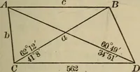 An illustration from New plane and spherical trigonometry, surveying, and navigation (1903)