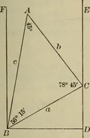 An illustration from New plane and spherical trigonometry, surveying, and navigation (1903)
