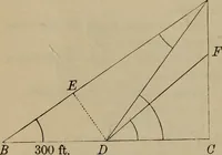 An illustration from New plane and spherical trigonometry, surveying, and navigation (1903)