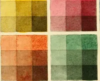 An illustration from A new practical treatise on the three primitive colours, assumed as a perfect system of rudimental information ... With some practical rules for reflections; and Sir Isaac Newton's distribution of the colours in the rainbow (1826)