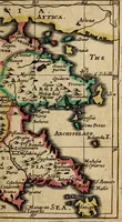 An illustration from A new systeme of geography : designed in a most plain and easie method, for the better understanding of that science : accommodated with new maps, of all the empires, kingdoms, principalities, dukedoms, provinces and countries in the whole world : with geographical tables, explaining the divisions in each map (1694)