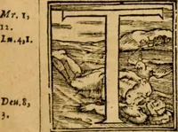 An illustration from The New Testament of Iesus Christ : faithfully translated into English, out of the authentical Latin, diligently conferred with the Greek, & other editions in divers languages : with arguments of books and chapters : annotations, and other helps ... (1633)