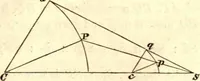 An illustration from Newton's Principia, sections I, II, III, with notes and illustrations. Also a collection of problems (1863)