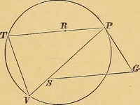 An illustration from Newton's principia, first book sections I, II, III, with notes and illustrations and a collection of problems, principally intended as examples of Newton's methods (1900)