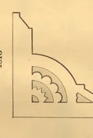 An illustration from New universal moulding book, containing latest styles of mouldings and architectural designs of exterior and interior finish ... rails, balusters and newel posts; architraves; front, interior and store doors .. (1891)