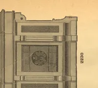 An illustration from New universal moulding book, containing latest styles of mouldings and architectural designs of exterior and interior finish ... rails, balusters and newel posts; architraves; front, interior and store doors .. (1891)