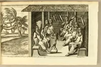Picture 4 of 5 from A new voyage and description of the isthmus of America, : giving an account of the author's abode there, the form and make of the country, the coasts, hills, rivers, &c. woods, soil, weather, &c. trees, fruit, beasts, birds, fish, &c. The Indian inhabitants, their features, complexion, &c. their manners, customs, employments, marriages, feasts, hunting, computation, language, &c. With remarkable occurrences in the South Sea, and elsewhere. (1699), leaf 121