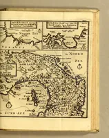 An illustration from Nieuwe reystogt en beschryving van de land-engte van Amerika, : behelzende een verhaal van de schryvers verblyf en zonderlinge avontuuren aldaar, de gesteltenisse van 't land, de kusten, bergen, rivieren, bosschen, 't aardryk, weeder, de boomen, vruchten, beesten, volgelen, visschen enz. Mitsgaders de Indiaansche inwoonders, hunne gestalte, aardt, zeeden, gewoonten, werk, huuwelyken, gastmaalen, beestejagt, manier van tellen, taal, enz. Beneffens eenige merkwaaardige ontmoetingen in de zuydzee en elders. (1700)