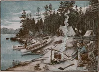 An illustration from Nineteen hundred and two : a calendar for the year 1902; with drawings by the Toronto Art League illustrating some Canadian sports & pastimes (1902)