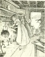 An illustration from Ninety-eight : a calendar for the year 1898; with some drawings suggestive of the everyday life of the past in Canada (1898)