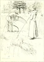 Picture 19 of 30 from Ninety-eight : a calendar for the year 1898; with some drawings suggestive of the everyday life of the past in Canada (1898), leaf 18