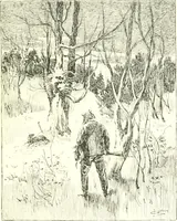 An illustration from Ninety-eight : a calendar for the year 1898; with some drawings suggestive of the everyday life of the past in Canada (1898)