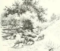 An illustration from Ninety-three : a calendar for the year of our Lord MDCCCXCIII; with verses by some of the Canadian writers of verse and drawings by members of the Toronto Art Students' League (1893)