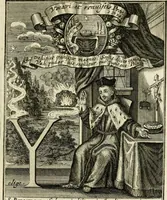 Picture 47 of 55 from Peripateticus nostri temporis, seu, Philosophus discursivus : in biennali cursu, per discursus symbolico-physicos, ad discursum, juxta sanctorum philosophorum exempla, piè curiosum instructus .. (1724), leaf 438