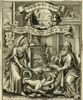 An illustration from Peripateticus nostri temporis, seu, Philosophus discursivus : in biennali cursu, per discursus symbolico-physicos, ad discursum, juxta sanctorum philosophorum exempla, piè curiosum instructus .. (1724)