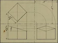 An illustration from Notes for mechanical drawing; arranged for the use of the students of the Mechanic arts high school and the Evening school of trades (1904)
