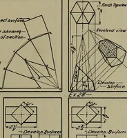 An illustration from Notes for mechanical drawing; arranged for the use of the students of the Mechanic arts high school and the Evening school of trades (1904)