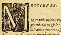 An illustration from Notice des dioceses de l'eglise vniverselle. : Auec vn sommaire de tous les conciles tant generaux que prouinciaux, rapportez à leurs prouinces & dioceses. Plus vne entiere & particuliere notice des benefices de la France estans à la nomination ou collation du Roy: auec les taxes de Rome. (1625)
