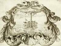 An illustration from Noticias fvnebres de las magestvosas exeqvias que hizo la felicissima Ciudad de Palermo, cabeça coronada de Sicilia en la mverte de Maria Lvysa de Borbon Nvestra Señora Reyna de las Españas de orden del excelentissimo Señor Dvqve de Vzeda, Virrey, y Capitan General deste Reyno, execvtada por el ilvstre D. Lvys Riggio (1689)