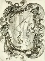 An illustration from Noticias fvnebres de las magestvosas exeqvias que hizo la felicissima Ciudad de Palermo, cabeça coronada de Sicilia en la mverte de Maria Lvysa de Borbon Nvestra Señora Reyna de las Españas de orden del excelentissimo Señor Dvqve de Vzeda, Virrey, y Capitan General deste Reyno, execvtada por el ilvstre D. Lvys Riggio (1689)