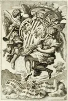 An illustration from Noticias fvnebres de las magestvosas exeqvias que hizo la felicissima Ciudad de Palermo, cabeça coronada de Sicilia en la mverte de Maria Lvysa de Borbon Nvestra Señora Reyna de las Españas de orden del excelentissimo Señor Dvqve de Vzeda, Virrey, y Capitan General deste Reyno, execvtada por el ilvstre D. Lvys Riggio (1689)
