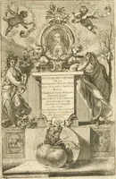 An illustration from Noticias historiales de la enfermedad, muerte, y exsequias de la esclarecida reyna de las Españas doña Maria Luisa de Orleans, Borbon Stuart y Austria, nuestra señora, dignissima consorte del rey nuestro señor Don Carlos segundo de Austria (1690)