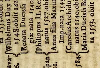 An illustration from Notitia S.R.I. principum. Genealogica & stemmatographica. Ad historiæ statúsque hodierni cognitionem plurimúm faciens. : Cui externorum item regum & principum aliquot similis cognitio accedit. (1658)