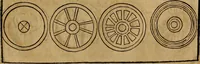 An illustration from Notitia vtraqve cvm orientis tvm occidentis vltra Arcadii Honoriiqve Cæsarvm tempora, illustre uetustatis monumentum, imò thesaurus prorsum incomparabilis : Præcedit aute D. Andreæ Alciati libellus, De magistratib. ciuilibusq; ac militaribus officijs, partim ex hac ipsa Notitia, partim aliunde desumptus : cvi succedit Descriptio urbis Romæ, quæ sub titulo Pub. Victoris circumfertur : & altera urbis Constantinopolitanæ incerto autore, nunquã antehac typis excusa, imperialium uidelicet ac primariaru sedium utriusq reipub : svbiungitur Notitiis uetustus liber De rebvs bellicis ad Theodosium Aug & filios eius Arcadium atq; Honorium, ut uidetur, scriptus incerto autore : item, ne quid de antiquo exemplari omitteretur, Disputatio Adriani Aug. & Epicteti philosophi (1552)