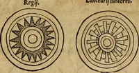 Picture 34 of 239 from Notitia vtraqve cvm orientis tvm occidentis vltra Arcadii Honoriiqve Cæsarvm tempora, illustre uetustatis monumentum, imò thesaurus prorsum incomparabilis : Præcedit aute D. Andreæ Alciati libellus, De magistratib. ciuilibusq; ac militaribus officijs, partim ex hac ipsa Notitia, partim aliunde desumptus : cvi succedit Descriptio urbis Romæ, quæ sub titulo Pub. Victoris circumfertur : & altera urbis Constantinopolitanæ incerto autore, nunquã antehac typis excusa, imperialium uidelicet ac primariaru sedium utriusq reipub : svbiungitur Notitiis uetustus liber De rebvs bellicis ad Theodosium Aug & filios eius Arcadium atq; Honorium, ut uidetur, scriptus incerto autore : item, ne quid de antiquo exemplari omitteretur, Disputatio Adriani Aug. & Epicteti philosophi (1552), leaf 38