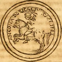 An illustration from Notitie historiche della citta d'Ancona : gia termine dell' antico regno d'Italia con diuersi auuenimenti nella Marca Anconitana, & in detto regno accaduti (1675)
