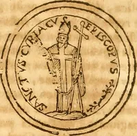 An illustration from Notitie historiche della citta d'Ancona : gia termine dell' antico regno d'Italia con diuersi auuenimenti nella Marca Anconitana, & in detto regno accaduti (1675)