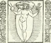 Picture 43 of 321 from Noua iconologia di Cesare Ripa perugino, caualier de SS. Mauritio & Lazzaro. Nella quale si descriuono diuerse imagini di virtù, vitij, affetti, passioni humane, arti, discipline, humori, elementi, corpi celesti, prouincie d'Italia, fiumi, tutte le parti del mondo, ed'altre infinite materie. Opera vtile ad oratori, predicatori, poeti, pittori, scultori, disegnatori, e ad'ogni studioso. Per inuentar concetti, emblemi, ed imprese, per diuisare qualsiuoglia apparato nuttiale, funerale, trionfale. Per rappresentar poemi drammatici, e per figurare co'suoi propij simboli ciò, che puo cadere in pensiero humano. Ampliata vltimamente dallo stesso auttore di trecento imagini, e arricchita di molti discorsi pieni di varia eruditione; con nuoui intagli, & con molti indici copiosi (1618), leaf 102
