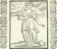 Picture 44 of 321 from Noua iconologia di Cesare Ripa perugino, caualier de SS. Mauritio & Lazzaro. Nella quale si descriuono diuerse imagini di virtù, vitij, affetti, passioni humane, arti, discipline, humori, elementi, corpi celesti, prouincie d'Italia, fiumi, tutte le parti del mondo, ed'altre infinite materie. Opera vtile ad oratori, predicatori, poeti, pittori, scultori, disegnatori, e ad'ogni studioso. Per inuentar concetti, emblemi, ed imprese, per diuisare qualsiuoglia apparato nuttiale, funerale, trionfale. Per rappresentar poemi drammatici, e per figurare co'suoi propij simboli ciò, che puo cadere in pensiero humano. Ampliata vltimamente dallo stesso auttore di trecento imagini, e arricchita di molti discorsi pieni di varia eruditione; con nuoui intagli, & con molti indici copiosi (1618), leaf 104