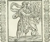 An illustration from Noua iconologia di Cesare Ripa perugino, caualier de SS. Mauritio & Lazzaro. Nella quale si descriuono diuerse imagini di virtù, vitij, affetti, passioni humane, arti, discipline, humori, elementi, corpi celesti, prouincie d'Italia, fiumi, tutte le parti del mondo, ed'altre infinite materie. Opera vtile ad oratori, predicatori, poeti, pittori, scultori, disegnatori, e ad'ogni studioso. Per inuentar concetti, emblemi, ed imprese, per diuisare qualsiuoglia apparato nuttiale, funerale, trionfale. Per rappresentar poemi drammatici, e per figurare co'suoi propij simboli ciò, che puo cadere in pensiero humano. Ampliata vltimamente dallo stesso auttore di trecento imagini, e arricchita di molti discorsi pieni di varia eruditione; con nuoui intagli, & con molti indici copiosi (1618)