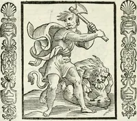 Picture 53 of 321 from Noua iconologia di Cesare Ripa perugino, caualier de SS. Mauritio & Lazzaro. Nella quale si descriuono diuerse imagini di virtù, vitij, affetti, passioni humane, arti, discipline, humori, elementi, corpi celesti, prouincie d'Italia, fiumi, tutte le parti del mondo, ed'altre infinite materie. Opera vtile ad oratori, predicatori, poeti, pittori, scultori, disegnatori, e ad'ogni studioso. Per inuentar concetti, emblemi, ed imprese, per diuisare qualsiuoglia apparato nuttiale, funerale, trionfale. Per rappresentar poemi drammatici, e per figurare co'suoi propij simboli ciò, che puo cadere in pensiero humano. Ampliata vltimamente dallo stesso auttore di trecento imagini, e arricchita di molti discorsi pieni di varia eruditione; con nuoui intagli, & con molti indici copiosi (1618), leaf 129