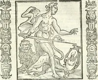Picture 62 of 321 from Noua iconologia di Cesare Ripa perugino, caualier de SS. Mauritio & Lazzaro. Nella quale si descriuono diuerse imagini di virtù, vitij, affetti, passioni humane, arti, discipline, humori, elementi, corpi celesti, prouincie d'Italia, fiumi, tutte le parti del mondo, ed'altre infinite materie. Opera vtile ad oratori, predicatori, poeti, pittori, scultori, disegnatori, e ad'ogni studioso. Per inuentar concetti, emblemi, ed imprese, per diuisare qualsiuoglia apparato nuttiale, funerale, trionfale. Per rappresentar poemi drammatici, e per figurare co'suoi propij simboli ciò, che puo cadere in pensiero humano. Ampliata vltimamente dallo stesso auttore di trecento imagini, e arricchita di molti discorsi pieni di varia eruditione; con nuoui intagli, & con molti indici copiosi (1618), leaf 140