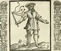 An illustration from Noua iconologia di Cesare Ripa perugino, caualier de SS. Mauritio & Lazzaro. Nella quale si descriuono diuerse imagini di virtù, vitij, affetti, passioni humane, arti, discipline, humori, elementi, corpi celesti, prouincie d'Italia, fiumi, tutte le parti del mondo, ed'altre infinite materie. Opera vtile ad oratori, predicatori, poeti, pittori, scultori, disegnatori, e ad'ogni studioso. Per inuentar concetti, emblemi, ed imprese, per diuisare qualsiuoglia apparato nuttiale, funerale, trionfale. Per rappresentar poemi drammatici, e per figurare co'suoi propij simboli ciò, che puo cadere in pensiero humano. Ampliata vltimamente dallo stesso auttore di trecento imagini, e arricchita di molti discorsi pieni di varia eruditione; con nuoui intagli, & con molti indici copiosi (1618)