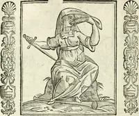 Picture 87 of 321 from Noua iconologia di Cesare Ripa perugino, caualier de SS. Mauritio & Lazzaro. Nella quale si descriuono diuerse imagini di virtù, vitij, affetti, passioni humane, arti, discipline, humori, elementi, corpi celesti, prouincie d'Italia, fiumi, tutte le parti del mondo, ed'altre infinite materie. Opera vtile ad oratori, predicatori, poeti, pittori, scultori, disegnatori, e ad'ogni studioso. Per inuentar concetti, emblemi, ed imprese, per diuisare qualsiuoglia apparato nuttiale, funerale, trionfale. Per rappresentar poemi drammatici, e per figurare co'suoi propij simboli ciò, che puo cadere in pensiero humano. Ampliata vltimamente dallo stesso auttore di trecento imagini, e arricchita di molti discorsi pieni di varia eruditione; con nuoui intagli, & con molti indici copiosi (1618), leaf 185