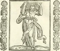 Picture 91 of 321 from Noua iconologia di Cesare Ripa perugino, caualier de SS. Mauritio & Lazzaro. Nella quale si descriuono diuerse imagini di virtù, vitij, affetti, passioni humane, arti, discipline, humori, elementi, corpi celesti, prouincie d'Italia, fiumi, tutte le parti del mondo, ed'altre infinite materie. Opera vtile ad oratori, predicatori, poeti, pittori, scultori, disegnatori, e ad'ogni studioso. Per inuentar concetti, emblemi, ed imprese, per diuisare qualsiuoglia apparato nuttiale, funerale, trionfale. Per rappresentar poemi drammatici, e per figurare co'suoi propij simboli ciò, che puo cadere in pensiero humano. Ampliata vltimamente dallo stesso auttore di trecento imagini, e arricchita di molti discorsi pieni di varia eruditione; con nuoui intagli, & con molti indici copiosi (1618), leaf 190