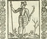 Picture 94 of 321 from Noua iconologia di Cesare Ripa perugino, caualier de SS. Mauritio & Lazzaro. Nella quale si descriuono diuerse imagini di virtù, vitij, affetti, passioni humane, arti, discipline, humori, elementi, corpi celesti, prouincie d'Italia, fiumi, tutte le parti del mondo, ed'altre infinite materie. Opera vtile ad oratori, predicatori, poeti, pittori, scultori, disegnatori, e ad'ogni studioso. Per inuentar concetti, emblemi, ed imprese, per diuisare qualsiuoglia apparato nuttiale, funerale, trionfale. Per rappresentar poemi drammatici, e per figurare co'suoi propij simboli ciò, che puo cadere in pensiero humano. Ampliata vltimamente dallo stesso auttore di trecento imagini, e arricchita di molti discorsi pieni di varia eruditione; con nuoui intagli, & con molti indici copiosi (1618), leaf 195