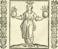 Picture 97 of 321 from Noua iconologia di Cesare Ripa perugino, caualier de SS. Mauritio & Lazzaro. Nella quale si descriuono diuerse imagini di virtù, vitij, affetti, passioni humane, arti, discipline, humori, elementi, corpi celesti, prouincie d'Italia, fiumi, tutte le parti del mondo, ed'altre infinite materie. Opera vtile ad oratori, predicatori, poeti, pittori, scultori, disegnatori, e ad'ogni studioso. Per inuentar concetti, emblemi, ed imprese, per diuisare qualsiuoglia apparato nuttiale, funerale, trionfale. Per rappresentar poemi drammatici, e per figurare co'suoi propij simboli ciò, che puo cadere in pensiero humano. Ampliata vltimamente dallo stesso auttore di trecento imagini, e arricchita di molti discorsi pieni di varia eruditione; con nuoui intagli, & con molti indici copiosi (1618), leaf 198