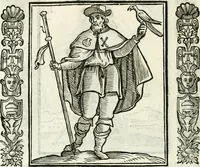 An illustration from Noua iconologia di Cesare Ripa perugino, caualier de SS. Mauritio & Lazzaro. Nella quale si descriuono diuerse imagini di virtù, vitij, affetti, passioni humane, arti, discipline, humori, elementi, corpi celesti, prouincie d'Italia, fiumi, tutte le parti del mondo, ed'altre infinite materie. Opera vtile ad oratori, predicatori, poeti, pittori, scultori, disegnatori, e ad'ogni studioso. Per inuentar concetti, emblemi, ed imprese, per diuisare qualsiuoglia apparato nuttiale, funerale, trionfale. Per rappresentar poemi drammatici, e per figurare co'suoi propij simboli ciò, che puo cadere in pensiero humano. Ampliata vltimamente dallo stesso auttore di trecento imagini, e arricchita di molti discorsi pieni di varia eruditione; con nuoui intagli, & con molti indici copiosi (1618)